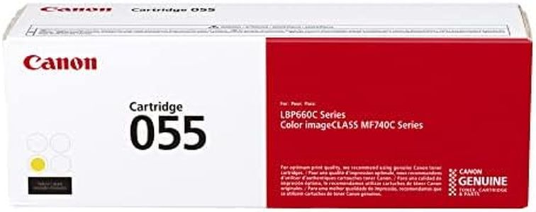 Canon Genuine Toner, Cartridge 055 Yellow (3013C001) 1 Pack Color imageCLASS MF741Cdw, MF743Cdw, MF745Cdw, MF746Cdw,LBP664Cdw Laser Printers