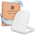 Senzano Premium Toilet Seat Soft Close White (D-Form, Duroplast) - Quick Release Toilet seat - Easy Fixing - Antibacterial, Removable Family Toilet seat, Ergonomic - Slow Close Toilet Seats