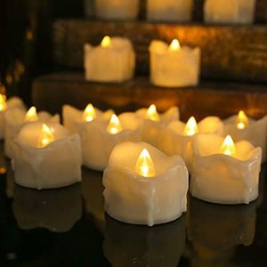Neween Battery Operated LED Tea Lights Candles, Flickering Realistic Tea Lights with Timer Flameless LED Candles Tealights for Wedding, Christmas, Halloween, Holiday & Seasonal Decoration, Pack of 12