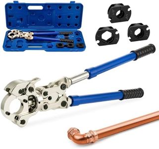 REDLOONG Copper Tube Fittings Hydraulic Pipe Crimping Tool with 1/2 inch,3/4 inch and 1 inch Jaw Copper Pipe Propress Crimpers Pressing Pliers,Suit for Viega and ProPress copper fitting