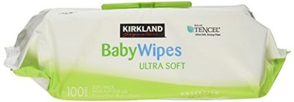 Kirkland Signature Baby Wipes Ultra Soft Unscented Strong Fiber Moisturizes Sensitive Skin Gently Cleanses Helps Maintain Product Purity and Freshness Helps Maintain Ideal Ph Extra Large Wipes with Aloe & Vitamin E Hypoallergenic ( Pack of 3)