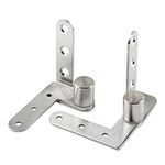 (1 Pair) Hidden Hinges for Doors-Pivot Door Hinge-Heavy Duty Pivot Hinge for Wood Door-Solid Stainless Steel-Pivot Hinge-Fence gate Hinges Yard Door Hinges Saloon Door Hinges