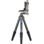 Leofoto - Ranger - Carbon Tripod with Swing Head - Ideal for Sports, Nature and Wildlife Photography - LS-365C+PG-1 - Camo