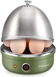 VOBAGA Electric Egg Cooker, Rapid Egg Boiler with Auto Shut Off for Soft, Medium, Hard Boiled, Poached, Steamed Eggs, Vegetables and Dumplings, Stainless Steel Tray with 7-Egg Capacity (Green)