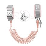 Toddler Harness Walking Leash- Child Anti Lost Wrist Link - Child Safety Harness - Upgrade with Reflective(6.5ft) - for Boys and Girls to Disneyland, Zoo or Mall. (Pink)