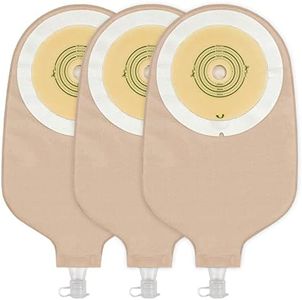 Ceeport 20 PCS Urostomy Bag Drainable Pouches with Measure Card, One Piece Ostomy Supplies for Colostomy Ileostomy Stoma Care, Cut-to-Fit