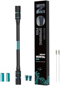 ADSPINZOR Mr. Nope Weighted Mortal Spinning Pen Mod Advanced Trick Spin Pen for Precision & Practice Heavier, Balanced, Anti-Slip Grip, Writable with Brass Weights (Blue)