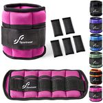 Sportneer Adjustable Ankle Weights for Men & Women 3 5 8 10 13 LBS Weighted Leg Weights with Long Straps, Strength Training for Yoga, Walking, Aerobics, Gym 1.4-6.5 lbs Each Ankle, 1 Pair 2.8-13 lbs (Pink)