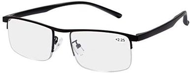 MIRYEA Progressive Multifocus Computer Reading Glasses Blue Light Blocking Multifocal Readers for Men and Women Multi Focus Eyeglasses Eyewear Anti Glare Light Weight TR90 Semi-rimless Frame
