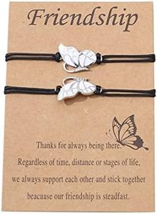 ARHZ Pulseras para Hermana/Mejor Amiga, 2 uds., Pulsera a Juego de Mariposa de Larga Distancia, Regalos para Amistad, niñas, Mujeres, Hermanas, Hombres, Adolescentes