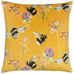 Evans Lichfield Country Bee Garden Polyester Filled Cushion, Polyester, Honey, 43 x 43cm