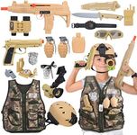 17 PCS Kids Army Costume, Military 