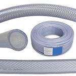 Clear PVC Braided Hose,Food Grade/Oil/Water/Fuel Reinforced Pipe,Tube 12.5mm 1/2" (4m)