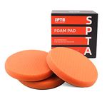 Orange Medium Cut Pad, Buffing Polishing Pads, SPTA 3Pcs 6.5 Inch Face for 6 Inch 150mm Backing Plate Compound Buffing Sponge Pads For Car Buffer Polisher Compounding, Polishing and Waxing -X00224Y6O