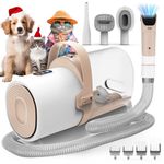 FIXR Dog Grooming Vacuum & Dog Hair Vacuum, 11000Pa Suction Power Dog Vacuum for Shedding Grooming, Pet Vacuum Grooming Kit with 4 Grooming Tools, Low Noise, 2.5L, Perfect for Pet Hair Grooming, PG50