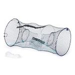 Hillington Collapsible Crab Basket– Great Trap Net for Catching Crabs, Lobster, Shrimp and Crayfish - Features Zipped Access and Bait Pocket - Collapses for Storage