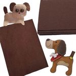 CANVASS Pack of 10 Bright A4 Size Multicolored Stiff Felt Sheet 1mm Thick for Craft (20cm*30cm) (A4 Size, Brown)