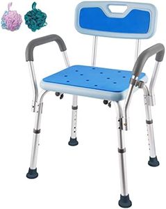 Brosive Shower Chair for Inside Shower,Shower Bench for Elderly and Disabled Heavy Duty Shower Seat Bath Chair with Arms and Back,Bathroom Chair for Bathtub Shower Chairs for Seniors for Shower Stall