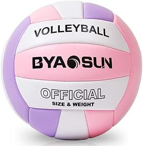 BYAOSUN Soft Official Volleyball for Indoor Outdoor Beach, Size 5 Training Volleyball for Beginner Teenager Adult