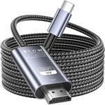 Txtcu USB C to HDMI Cable 4K@60Hz 2M, USB 3.1 Type C to HDMI Cable [Thunderbolt 3/4 Compatible] for iPhone 15 Pro/Pro Max,MacBook Pro/Air,iPad Pro/Air,Samsung Galaxy S23 S22,HUAWEI P50,Surface Switch