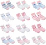infancie Baby Socks 0-6 Months | Cotton Rich Infant Socks | Soft and Comfortable Newborn Socks | Unisex Colorful Toddler Girl Socks & Toddler Boy Socks | 12-Pairs
