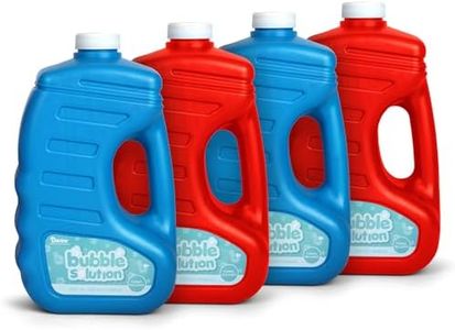 Darice Bubble Solution 4 Pack (256oz) Refill for Bubble Machines & Blowers - Easter, Weddings, Birthdays, Outdoor - 8 Big Bubble Wands Included - Non-Toxic Safe for Toddlers & Kids