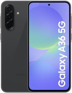 Samsung Galaxy A36 5G Smartphone, Awesome Intelligence, 8GB RAM, 256GB Storage, 50MP Camera, Awesome Black, 3 Year Manufacturer Extended Warranty (UK Version)