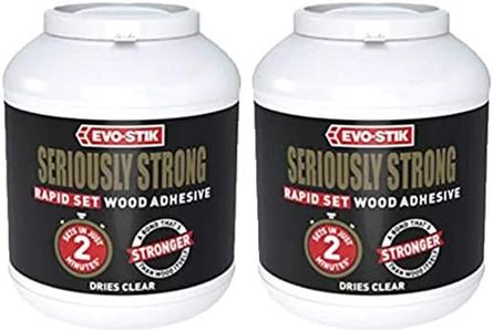 2 x Evo Stik/Bostik Seriously Super Strong Heavy Duty Multi Purpose High Strength Fast Rapid Set Wood Glue/Resin Adhesive - Dries Clear in Just 2 Minutes