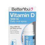 BetterYou Vitamin D 1000 IU Daily Oral Spray, Pill-free Vitamin D3 Supplement, Helps Maintain Vitamin D Levels, 3-month Supply, Made in the UK, Natural Peppermint Flavour