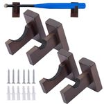 ZOENHOU 4 PCS Baseball Bat Display Case Holder, Wall Mount Horizontal Rack Brackets Hanger, Baseball Bat Display Holder Stand for Horizontal Display