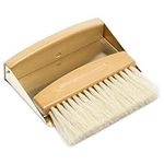 Navaris Table Sweeping Set, Gold - Durable Dust Pan and Brush - Compact & Magnetic Design for Easy Storage - Ideal for Homeowners & Small Spaces