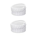 HASTHIP 2pcs 10M White Door Sealer for Door Gap, Self-Adhesive Soundproof & Dustproof Felt Weather Stripping for Sliding Doors, Windows, Cupboards, Windproof & Waterproof, Easy Cut & Install