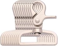 BIKICOCO 1-1/2'' Swivel Trigger Snap Hook Lobster Claw Clasp Spring Loaded Clip, Flat-D-Ring Ended, Silver - Pack of 10