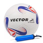 Vector X Synthetic Rubber Moulded Attacker Football with Pump (Size-5)