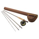 Redington Fly Fishing Combo Kit 690-4 Path Ii Outfit with Crosswater Reel 6 Wt 9-Foot 4pc, Black