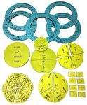 StepsToDo Premium Fraction Ring and Circular Wheels Set. Includes 38 Pieces. Teach Fraction Concepts and Operations. Joyful and Meaningful Teaching Aid. Educational Gift.