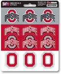 FANMATS 61183 NCAA - Ohio State Buckeyes 12 Count Mini Decal Sticker Pack 5 x 6.25 in.- Great Gift for Sports Fans - Works On Hard Surfaces - for Homes, Cars, Trucks, SUVs.