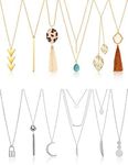 Hicarer 12 Pieces Long Pendant Neck