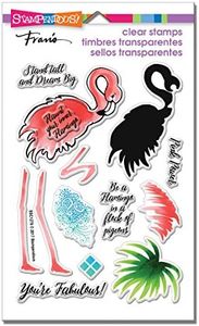 Stampendous SSC1278 Flamingo Messages Clear Stamp Set