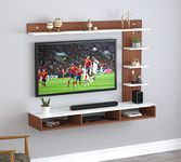 Anikaa Tyron Engineered Wood TV Entertainment Unit, Wall Mounted TV Unit/Wall Mounted Stand for Set Top Box (Walnut White)(Ideal for Upto 42")(D.I.Y)