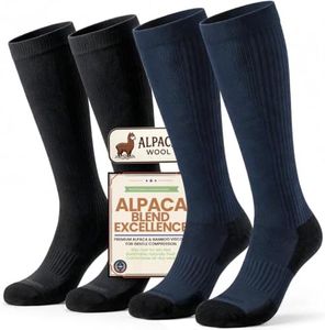 kelvna Alpaca Compression Socks for Men & Women, 15-20 mmhg for Flying