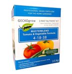 Gecko Grow Masterblend Tomato Formula 3 Part Kit (4-18-38), Nutrients/Fertilizer for Hydroponic, Container and Soil-Based Gardening (2.5 kg)