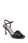 Jewel Badgley Mischka Women's Hydee Heeled Sandal, Black Fabric, 8.5