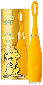 FOREO ISSA kids ultrahygienische elektrische Schallzahnbürste aus Silikon, Kinderzahnbürsten 5–12, Zähne, Zahnfleisch, Wangen & Zunge, Mundpflege, wasserdicht, 265 Tage/USB-Aufladung, 2 Jahre Garantie