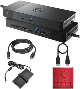 Dell WD22TB4 Thunderbolt 4 Dock 40Gbps USB-C/USB A - 1 Year Warranty Dell Docking Station Dual Monitor with 180, HDMI, DisplayPort Cable - Supports 4K Displays & Upto 3 Monitor