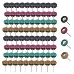 80 Pcs Abrasive Wheels, 1" (25 mm) Abrasive Buffing Polishing Wheels Set For Dremel Rotary Tools-1/8" (3 mm) Shank