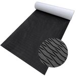 Boat Flooring EVA Foam Decking Sheet 94.5"x35.4" Black Marine Flooring for Boats Self-Adhesive Non-Slip EVA Boat Flooring Marine Carpet for Boat Yacht Kayak Motorboat RV Floor Surfboard Traction Pad