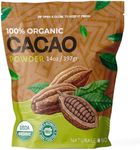 NaturaleBio Organic Cacao Powder 14oz, Cocoa Powder Unsweetened, Natural and Pure - Produced from Raw Cacao Beans. Source of Magnesium, Manganese and Phosphorus