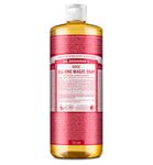 Dr Bronner's 18-in-1 Rose Pure Castole Liquid Soap, Made with Organic Oils, Used for Face, Body, Hair, Laundry, Pets and Dishes, Certified Fair Trade & Vegan Friendly, 946ml Recycled Bottle