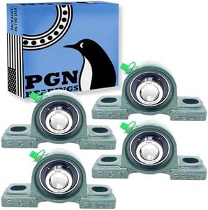 PGN UCP204-12 Pillow Block Bearing - Pack of 4 Mounted Pillow Block Bearings - Chrome Steel Bearings with 3/4" Bore - Self Alignment